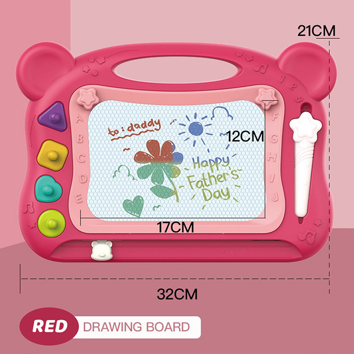 لوحة التعلم 2 في1 - وردي