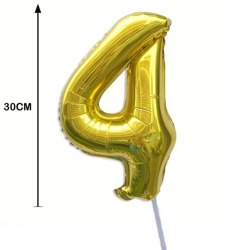 بالون ذهبي رقم 4 مقاس 30