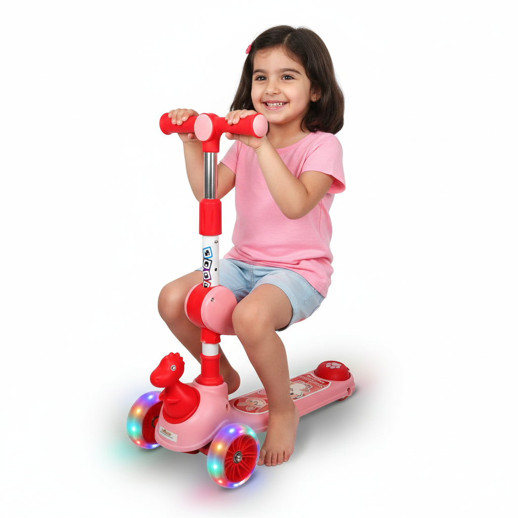 اسكوتر الديناصور - وردي