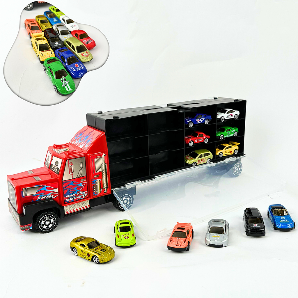 شاحنة مع 12 سيارة