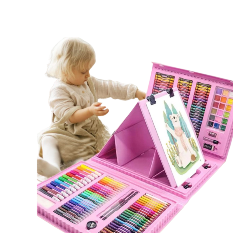 علبة الوان 208 قطعة-وردي