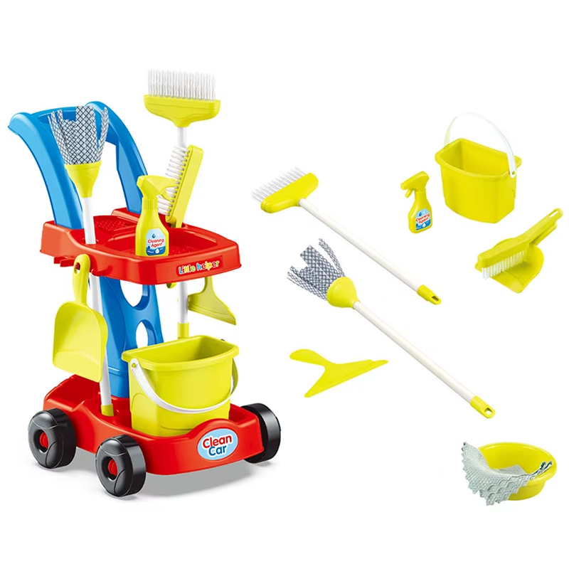 عربة ادوات نظافة 8 قطع