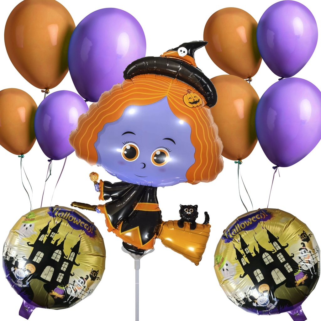 مجموعة بالونات هالوين -بنفسجى