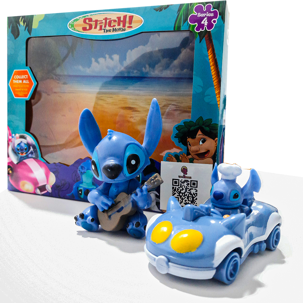 مجسم ستيتش مع سيارة - ازرق