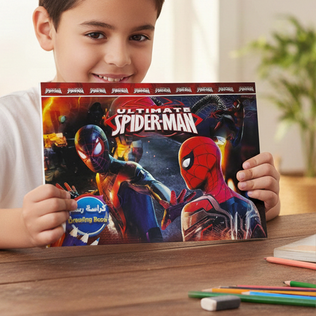 كراسة رسم سبايدر مان