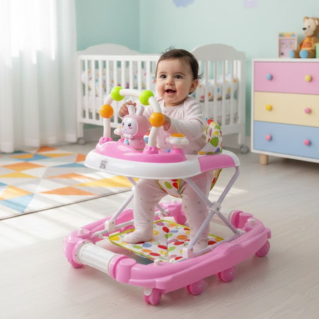 مشاية الاطفال برو - وردي