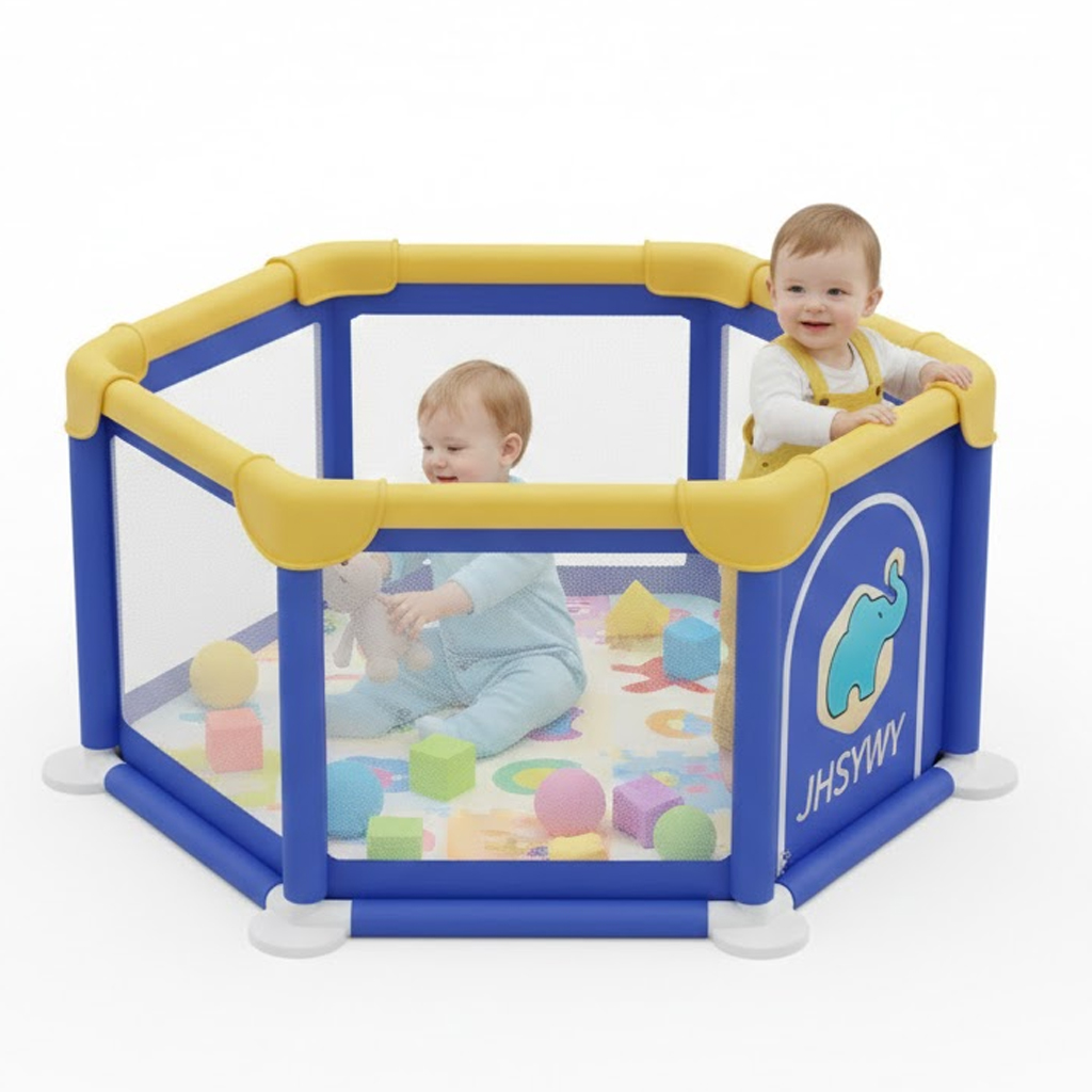 حاجز طفل مع 30 كرة - ازرق