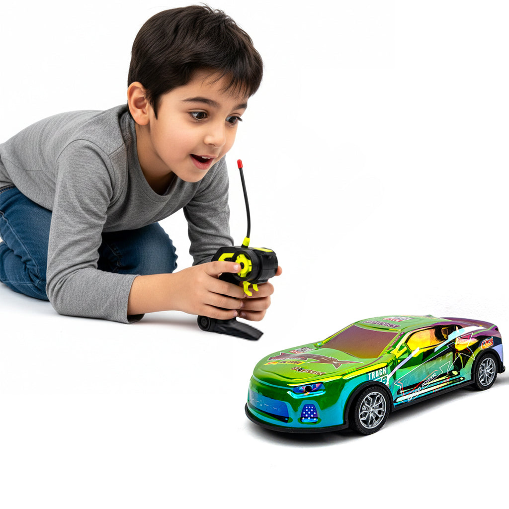 سيارة مع ريموت لامع - اخضر