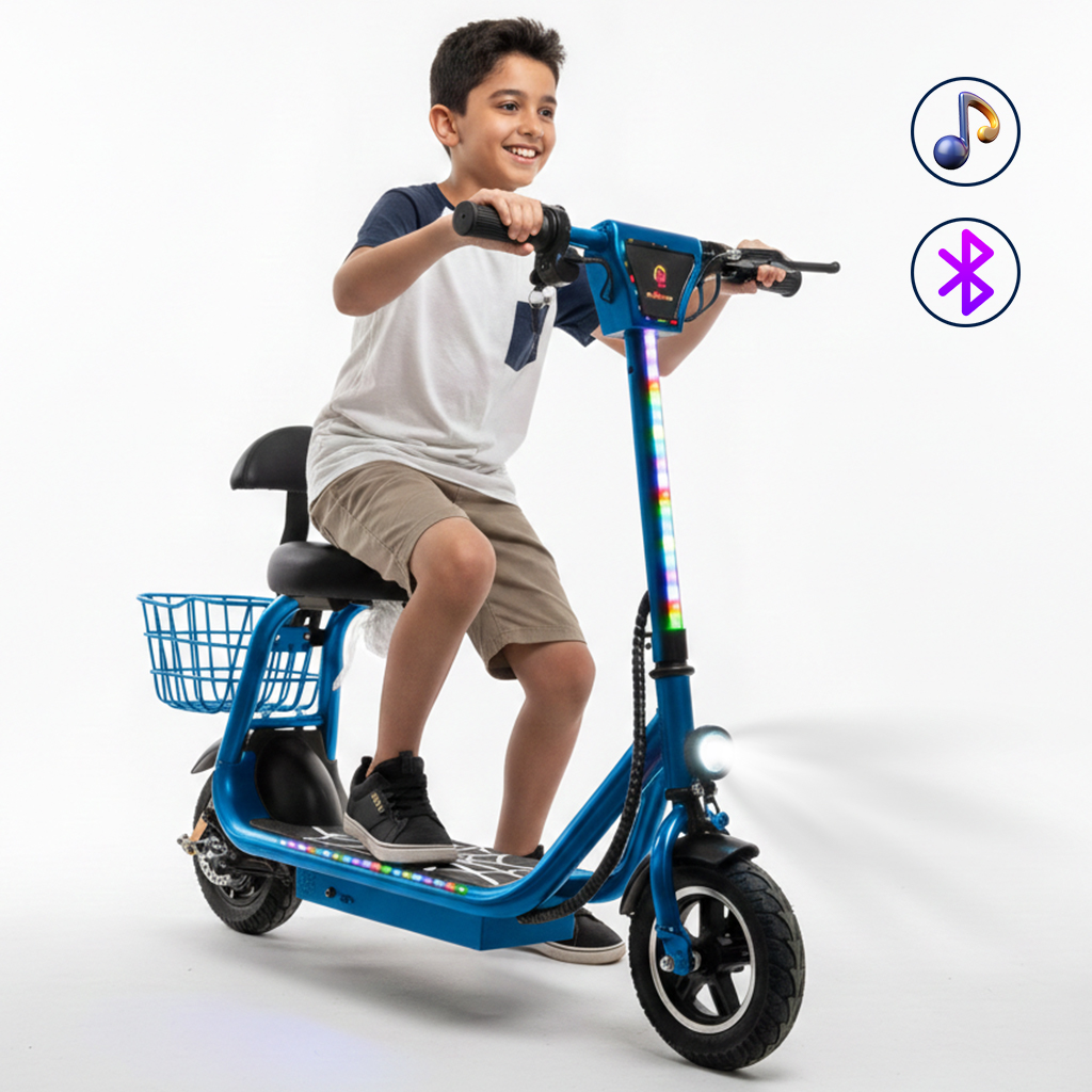 اسكوتر الكتريك بمقعد - ازرق