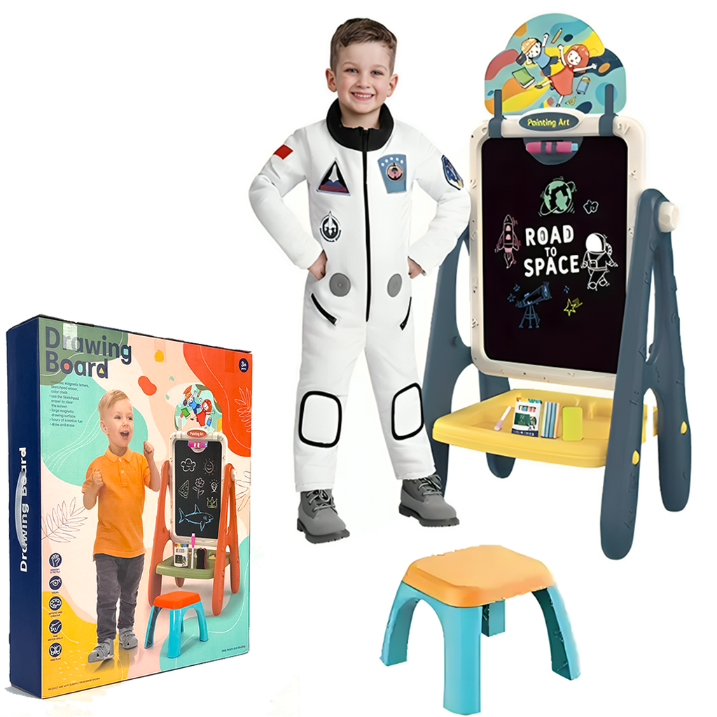 سبورة تعليم مع كرسي - ازرق