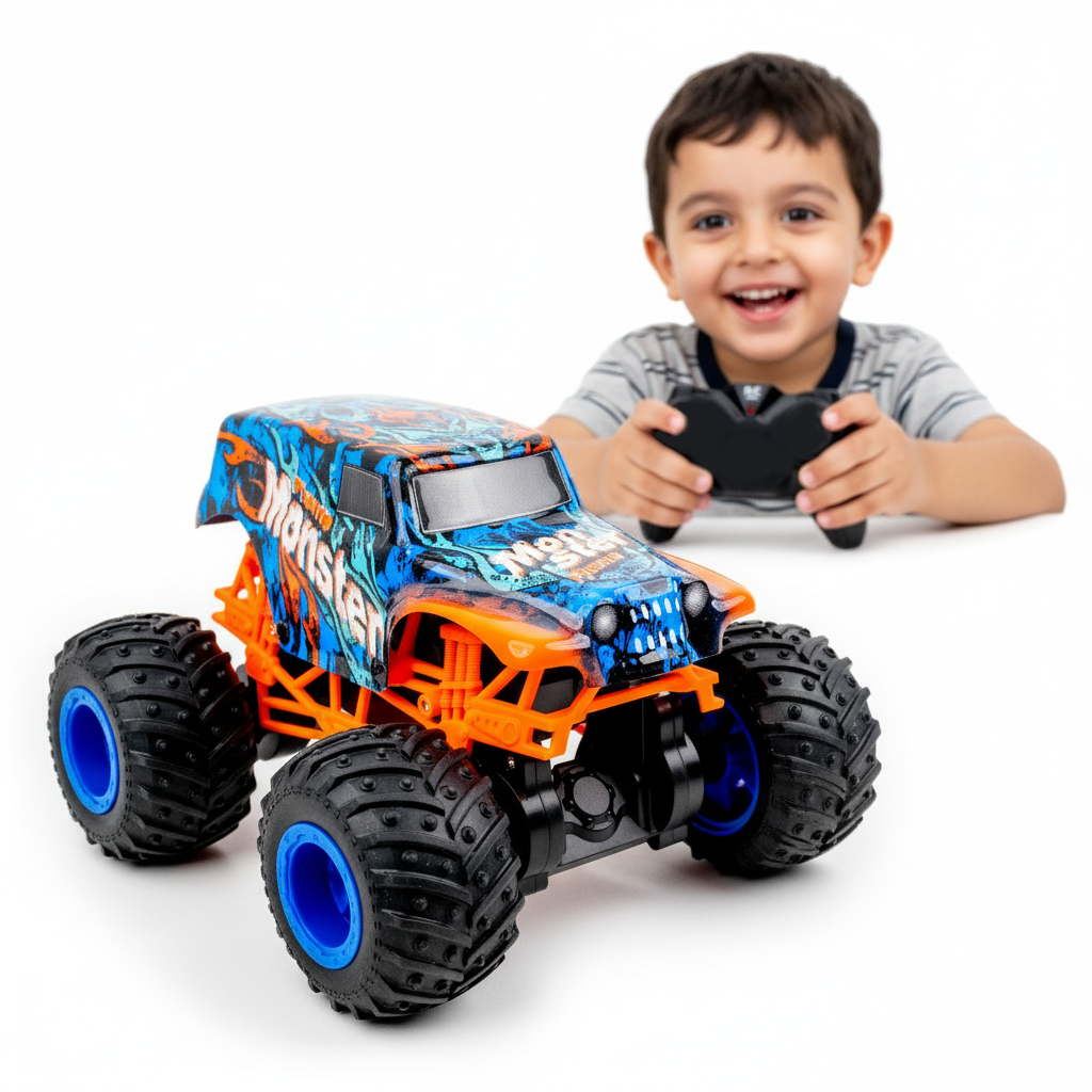 شاحنة مع ريموت العملاقة - ازرق