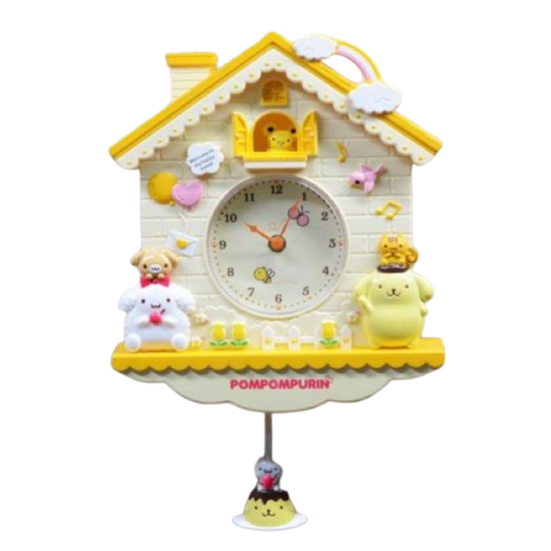 ساعة حائط-اصفر