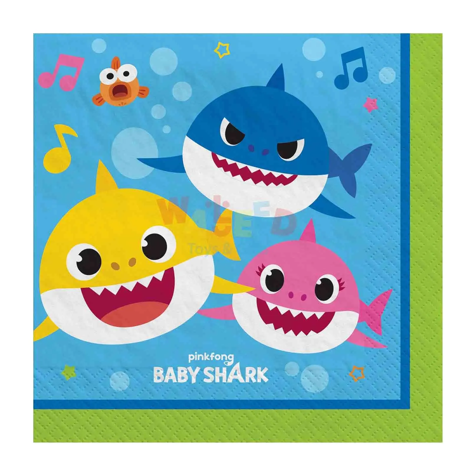 BABY SHARK BEVERAGE NAPKINS 16PCS