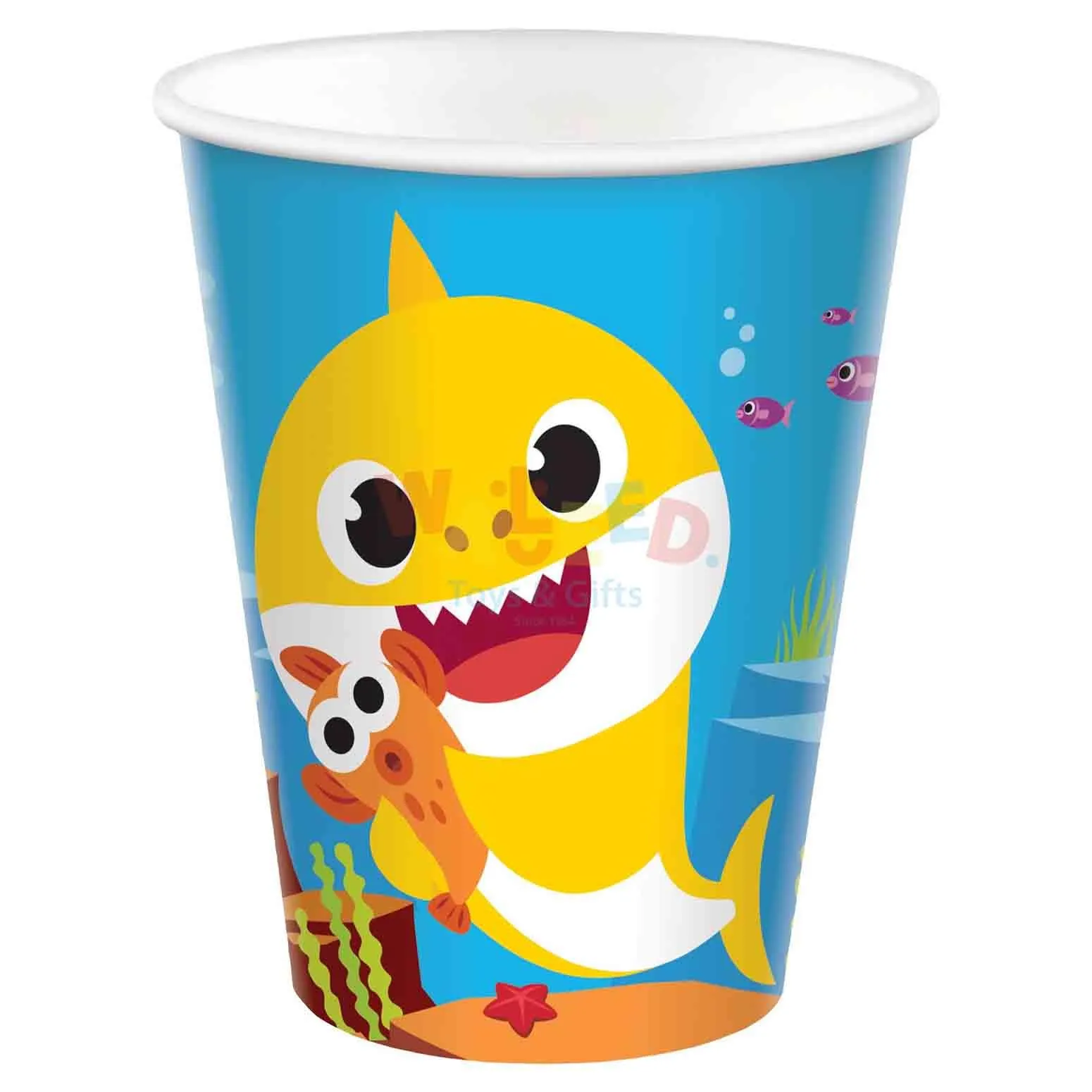 BABY SHARK PAPER CUP, 9OZ-8PCS
